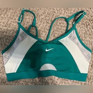 NIKE SPORTS BRA GREEN MEDIUM LIKE NEW